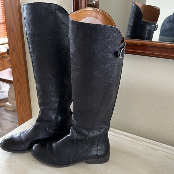 LB Tall Riding Boots Black Leather Size 9 - Picture 4 of 9